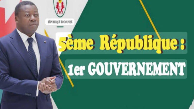 Togo : Le Premier Gouvernement de la Ve République dévoilé