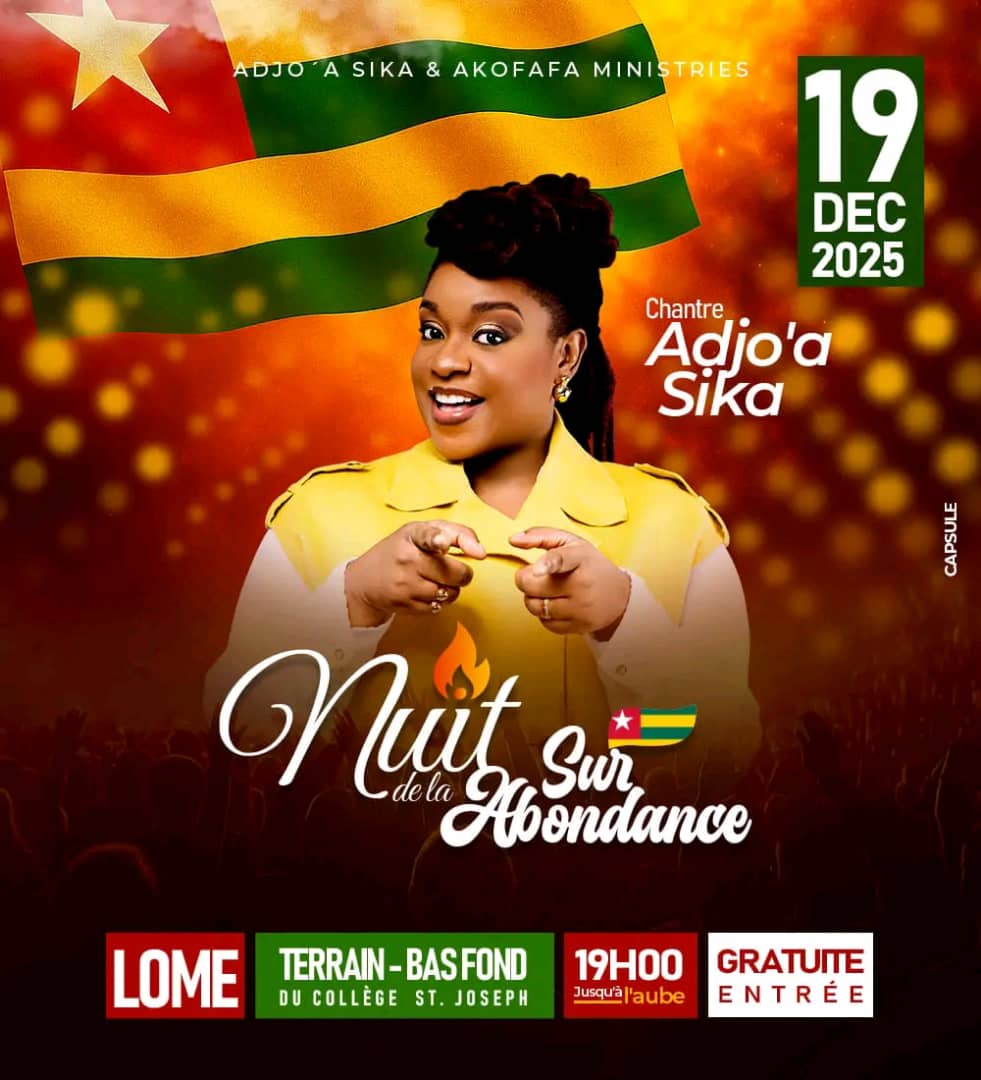 Adjo’a Sika convie le Togo à la Nuit de la Surabondance ce 19 décembre