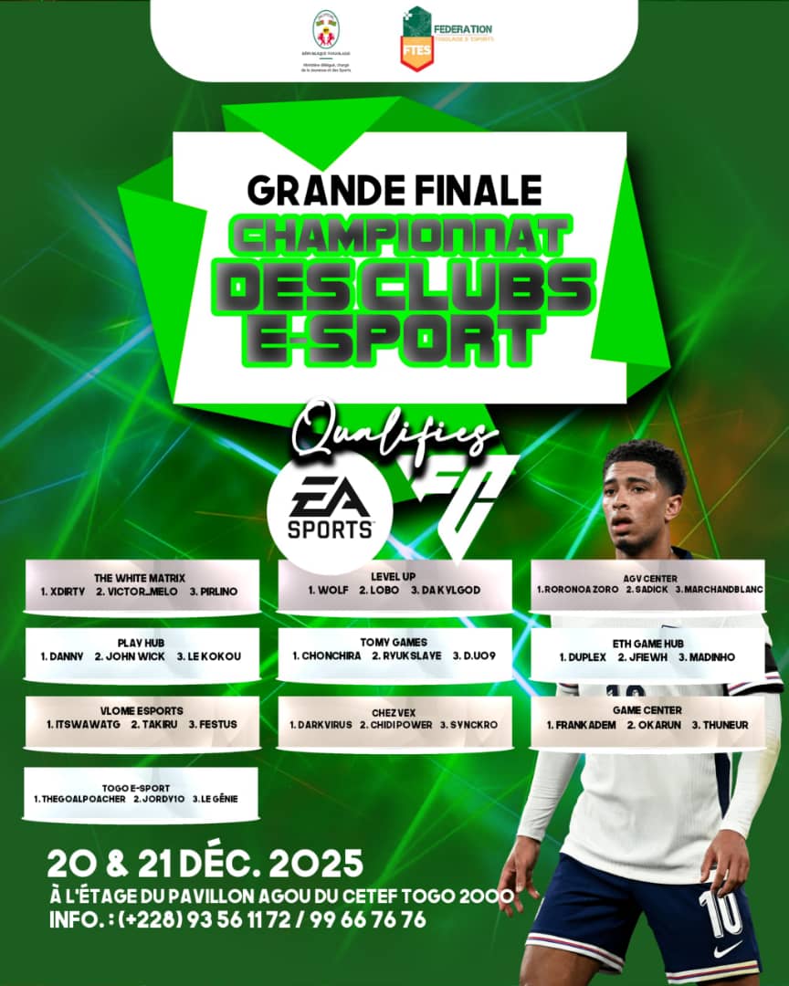 E-sport au Togo : le CETEF TOGO 2000 accueille la grande finale du championnat de clubs