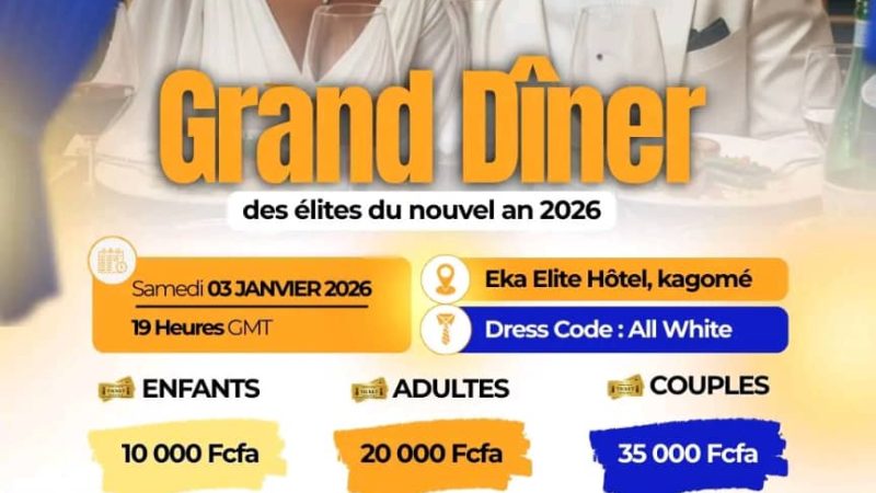 Nouvel An d’Exception à Kagomé : Eka Elite Hôtel et AK EXPRESS annoncent le Grand Dîner des Élites 2026